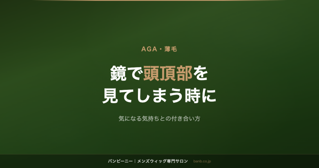 鏡で頭頂部を 見てしまう時に
