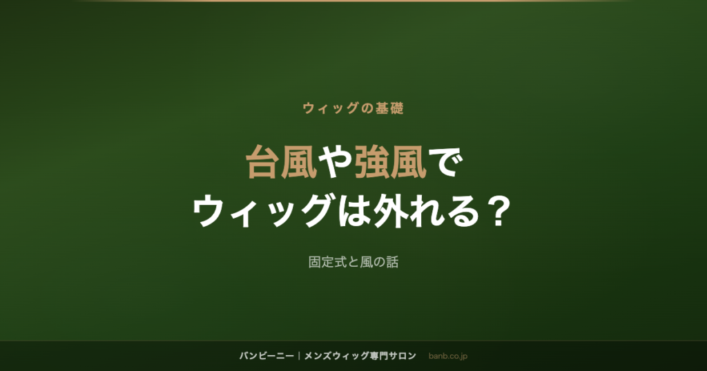 台風や強風で ウィッグは外れる？