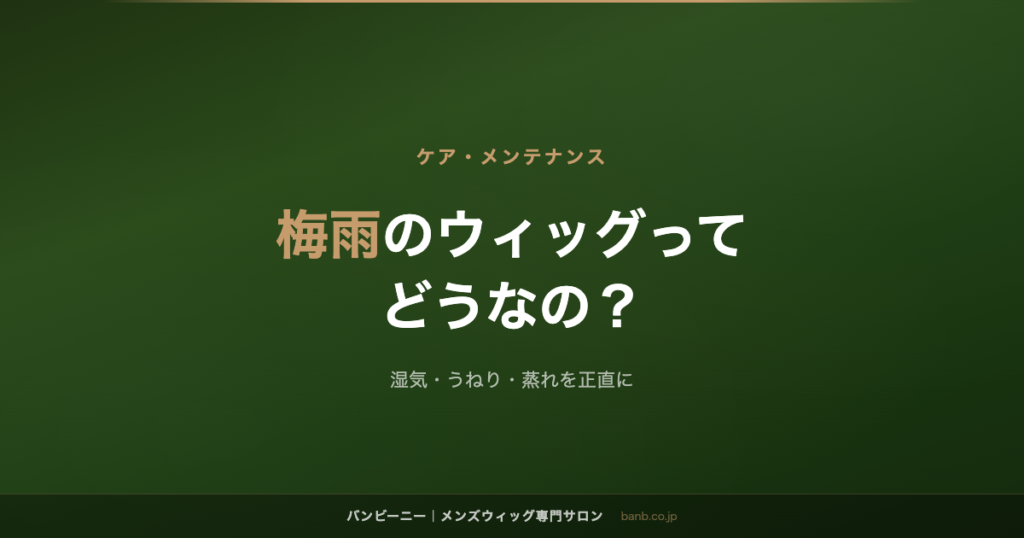 梅雨のウィッグって どうなの？