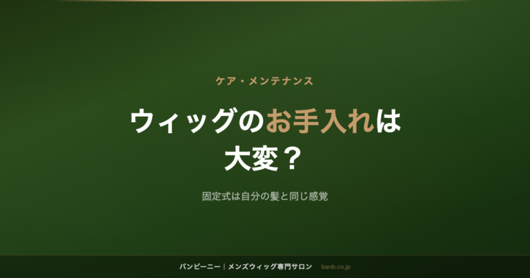 ウィッグのお手入れは 大変?