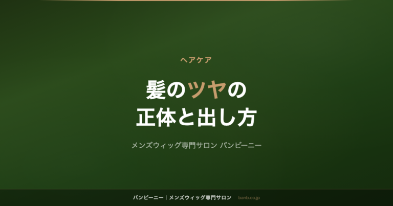 髪のツヤの正体は？男性の髪にツヤを出す毎日のコツ